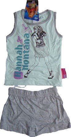 Preisvergleich Produktbild Hannah Montana Shortama-Set, grau, Gr. 10 Jahre / 140