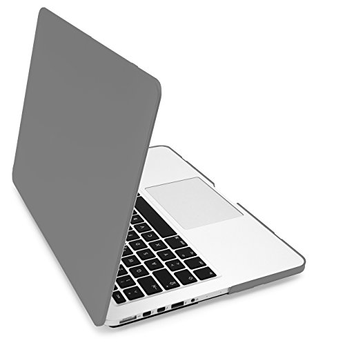 MyGadget MacBook Pro Retina 13 Zoll *Gummi* Case - Model Ende ´12 - Mitte ´16 (A1502 / A1425) Plastik Mac Hülle Schutzhülle Hartschale Cover (Grau)