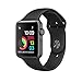 Price comparison product image Apple Watch Series 1 38mm - Space Grey Aluminium Case with Black Sport Band (Refurbished)