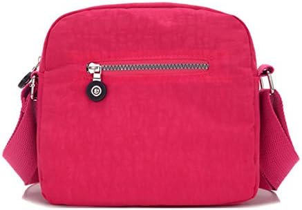 Tiny Chou Lightweight Waterproof Nylon Shoulder Bag Compact Crossbody Messenger Bag with Pockets