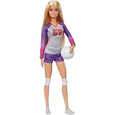 Barbie Sporcu Bebekler, &uuml;niforması ve topuyla Barbie Voleybolcu Bebek ile aksesuarları, HKT72