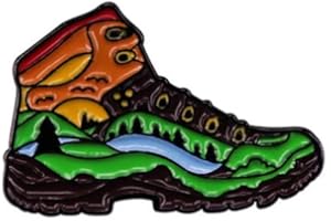 ‎GEO-VERSAND geo-versand Schuh Pin Anstecker Geocaching Wandern Gutschein kleines Geschenk FTF Metall