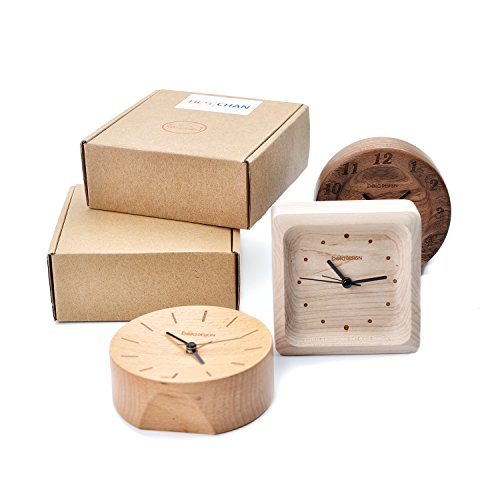 Beladesign Buche Nussbaum Holz Concave Wecker Buche (Buche) - 7
