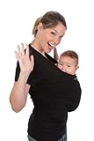 Ergonómico. Camiseta de porteo, camiseta portabebés. Anticólicos bebé Amarsupiel Mujer talla M(40-42) color negro