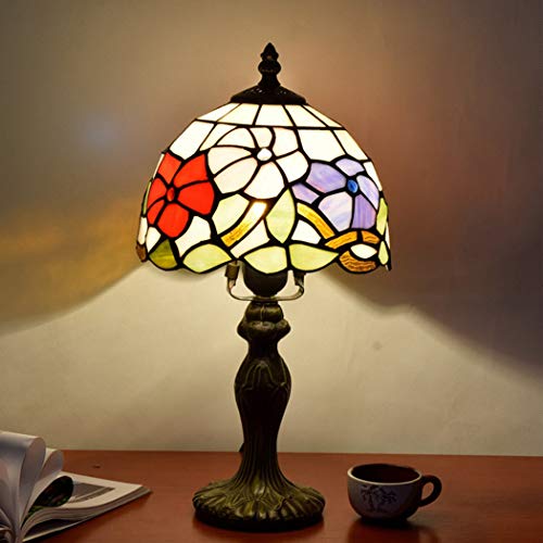 YJFFAN 8-Zoll 20Cm Tischlampe-Buntglas Augenschutz Lampenschirme Schreibtisch Leuchten, Indoor-Beleuchtung Leselampe E27 (110-240V, Glühbirnen Nicht Enthalten)