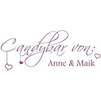 Wandtattoo Hochzeit - Candy Bar mit Namen