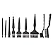 Produktbild Toyvian 9 pcs Antistatische Bürsten Reinigung-Pinsel-Set für PC Tastaturen Laptops Mainboards Lüfter Gehäuse (Schwarz)
