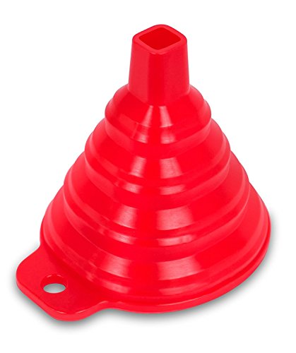 HelpCuisine Silikon Trichter rund, zusammenklappbar Trichter in rot - 2