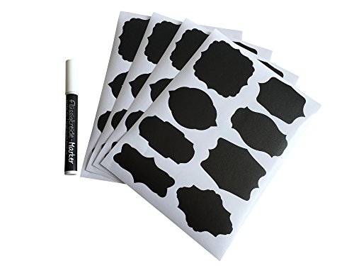Vinyl-Sticker-Set, Tafelsticker-Set, Tafelaufkleber, Chalkboard-Set, wiederverwendbar mit Kreidemarker, Flüssigkreidemarker, abwischbar
