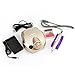 HailiCare 220V 35000RPM Professional Electric Nail Drill Machine Manicure Pedicure Kit Nails Salon with Pedal, Golden