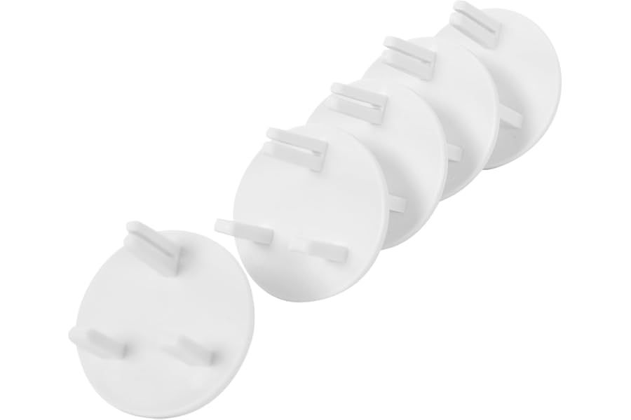 Norjews 20 Pack Plug Socket Covers UK, Child Safety Plug Socket Sovers Baby UK, Socket Protectors for Sockets UK - White