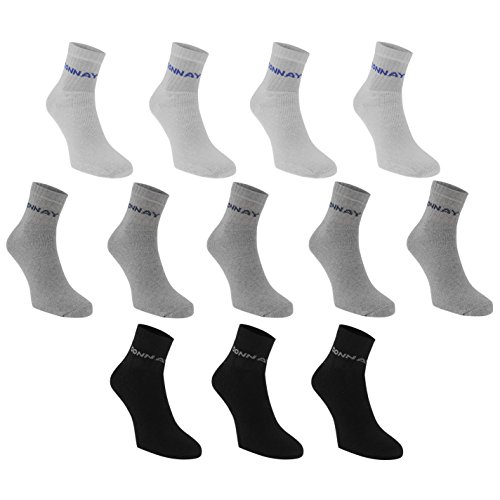 Donnay Mens Quarter Socks 12 Pack Multi Mens 7-11