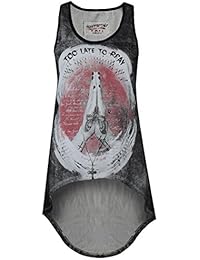 trueprodigy Casual Mujer marca Camiseta estampado ropa retro vintage rock vestir moda cuello redondo manga corta slim fit designer cool urban fashion t-shirt color negro 1072534-2999