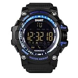 Lemumu Kompatibel mit IOS für Android Ultra Slim-IPS-Bildschirm für Schritt Herzfrequenz schlafen Überwachung Bluetooth Smart Watch, Schwarz