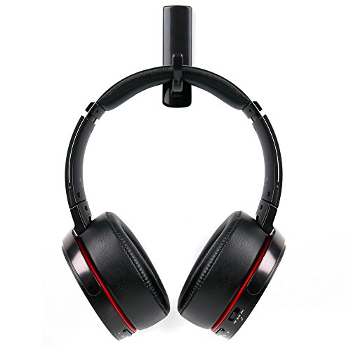 DURAGADGET Soporte/Gancho para Auriculares Creative Sound Blaster X H7, EVO Wireless, EVO ZxR, EVO, Jam, Tactic3D Rage Wireless V2.0, WP-450 con Adhesivo fijador. Color Negro