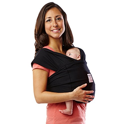 Baby K'Tan Baby Cotton Carrier (Large, Black)