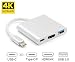 Produktbild Ideal Dream USB 3.1 HDMI USB Video Adapter Für Typ C Laptop, Computer, Huawei P20 Pro Mate 10 Mate 20, Samsung S8 S9 Note 8 Note 9, HTC10 U11, Nitendo Switch MHL Ultra HD 3D 4K*2K