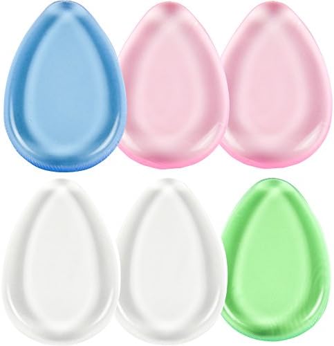 Silicone Sponges 6 Pack Makeup Sponge Applicator - Foundation, Liquid and Cream Blender, Flawless Concealer and Blending Shader, Hypoallergenic, Stain-Resistant