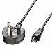 Produktbild Keple | UK Netzkabel für Lenovo Edge Ladegerät | 3 Pin Wand Schnur an C (Mickey Maus/Kleeblatt)
