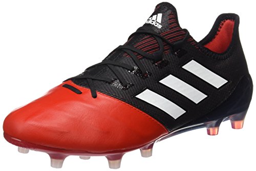 adidas Men's Ace 17.1 Leather Fg for Soccer Training Shoes, Black (Nero Negbas/Ftwbla/Rojo), 13 UK