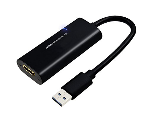 Top-Longer USB 3.0/USB 2.0 auf HDMI Externe Grafikkarte Grafikkarten – Externe Video Adapter mit 2048×1152/1920×1200 / 1080p – Externe USB / VGA Grafikkarte fur Windows 10 & Mac OS 10.11 mit Audio - 3