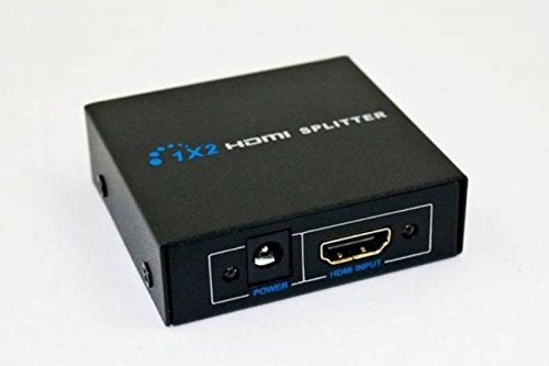 Microware 2 Port (1 x 2) HDMI Splitter Switch Amplify V1.4 1080P 3D Video Audio STB HDTV HDCP PS3 DVD - with 3D Support (Black) Media Streaming Device (Black)
