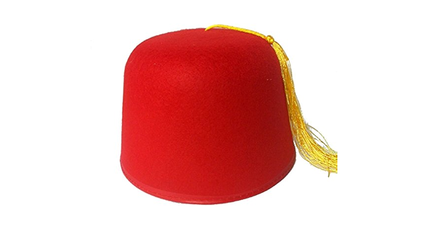 Fez Shriner Dr Who Aladdin Hat Red Felt 