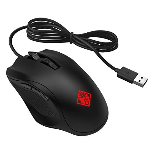 HP 400 OMEN Gaming Mouse with 6 Customizable Buttons 5000DPI & 10M clicks Durability (Black)