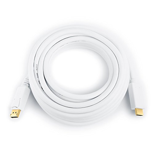CSL – 7,5m DisplayPort zu HDMI Kabel | Adapterkabel | Full HD 1080p | 24 Bit True Color | 3D | HDCP | vergoldete Kontakte | weiß - 2