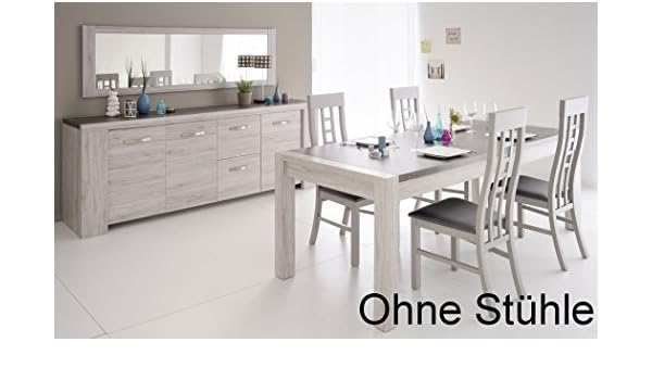 Expendio Esszimmer Marten 14 Grau Steinoptik Tisch Sideboard Wandspiegel Esstisch Wohnzimmer Amazon De Kuche Haushalt