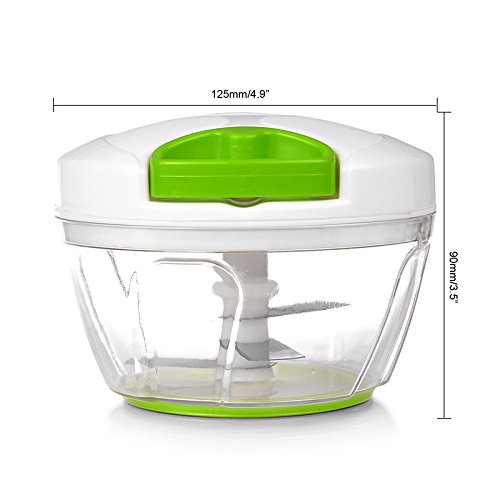 Multifunktionale Manueller Zerkleinerer KOMPAKT & Leistungsstark Hand Held Gemüseschneider Kochen Tools Küche Zubehör für Obst Zwiebeln garlics Salat - 8