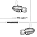 Price comparison product image 2Ticks Silver Earphones Sound Isolating Metal Bullet Earbud Hands-Free Headset w/ Mic & On/Off Answer Button Apple iPhone 6s