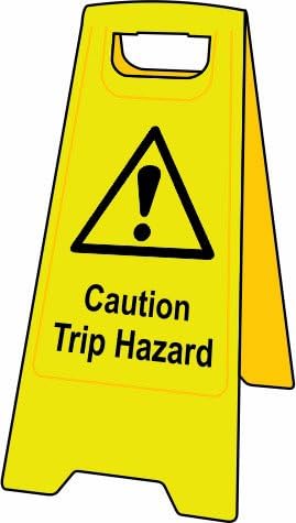 Centurion 'Caution Trip Hazard', Heavy Duty A Board, Double Sided Message, Lightweight & Easily Transportable With It's Integral Carry Handle, Yellow