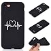 Produktbild Everainy Kompatibel für iPhone 7/iPhone 8 Hülle Silikon Bumper Gummi Neu Cover Hüllen für iPhone 7/iPhone 8 Handyhülle Stoßfest TPU Stoßstange Schwarz Schutzhülle (Liebe 1)