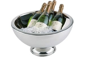 BUDDY´S BAR Buddy's Bar - Cubo de champán, Enfriador de Acero Inoxidable, Pulido Brillante y de Doble Pared, Muy Resistente, con una Capacidad de 10,5 L, Apto para lavavajillas