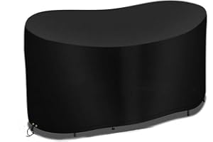 BLESCONI Housse de table de jardin ovale résistante contre les déchirures, la décoloration et les dommages causés par les UV (146 x 70 x 80 cm)