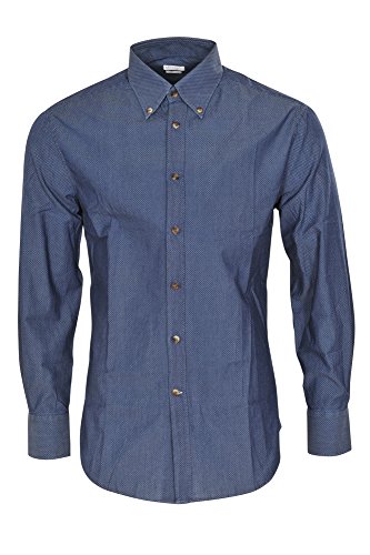 Preisvergleich Produktbild Brunello Cucinelli Hemd Herren Dunkelblau Baumwolle Slim Fit Business XL
