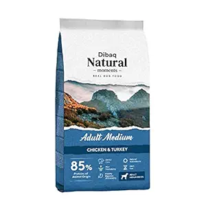 Dibaq Natural Moments Adult Medium (Chicken and Turkey Natural Food for Medium Breed Adult Dogs) (15 KG)