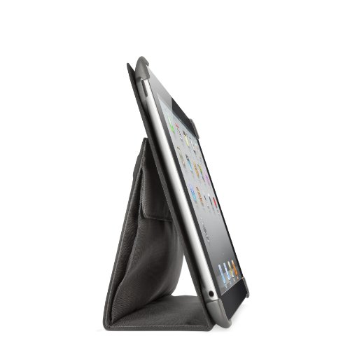 Belkin Storage F8N747cwC00 PU Kunstveloursleder Folio (Standfunktion, separates Stauchfach, geeignet für iPad 4/2/3 3rd Generation) schwarz - 3