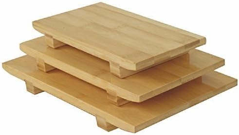 Bamboo Sushi Plate Asian tableware Japanese food restaurant (8.5 x 4 3/4 x 1 1/4) by AmGood