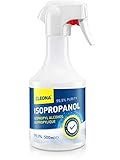 El alcohol isopropílico, también conocido como 2-propanol o isopropanol es comúnmente utilizado como limpiador para contactos eléctricos y electrónicos en equipos sin tensión. Limpia cristales de ventanas, y pantallas, con mucha facilidad.