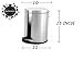 King International Stainless Steel Plain Pedal Dustbin with Plastic Bucket 11 litre. (10x15) RS.1199.00