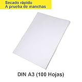 Papel de sublimaciòn A3 100 hojas de papel sublimaciòn Formato: A3 Color: Blanco Peso: 105 gr / m2