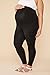 YoursClothing Womens Bump It Up Maternity Cotton Elastane Leggings With Comfort Panel Size 26-28 Black