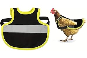 CICIXIXI 2 Stück hühnersättel für hühner Hühnersattel Warnweste für Huhn GeflüGel Henne Sattel Rückenprotektor Henne Schürze doppelte Jacke mit Elastischen Gürteln Für Huhn Ente Geflügel Rücken
