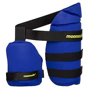 Moonwalkr ENDOS Thigh Guards, Lower Body Safety, Protection Equipment for Cricket Players, Flexible Fit, Cricket Thigh Pads for Adults, Boys and Men, Blue