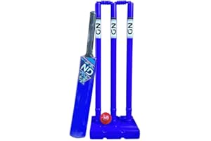 22YardsPro Cricket Set – Plastic Stumps, Bat & Ball | Lightweight, Durable & Portable | For Kids & Adults | Indoor & Outdoor Play | With Mesh Handy Carry Bag