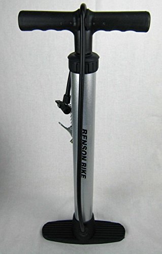 Preisvergleich Produktbild ACMax Luftpumpe Fahrradpumpe Standpumpe Fahrrad Klassik Silber 004876 Adapter