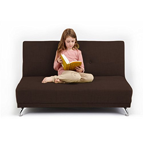Chocolate Brown 2 Seater Convertible Clic Clac Childrens Sofa Bed