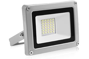 papasbox Foco LED Exterior 30W, 12V 2400LM Proyector Led, IP65 Impermeable Blanco Frío 6000k, Super Brillante Led Luces Seguridad Luz de Iluminación para Jardín, Patio, Terraza